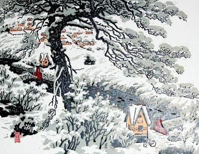 来日区之晨 （版画