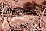 乙密台之冬景 （版画）
