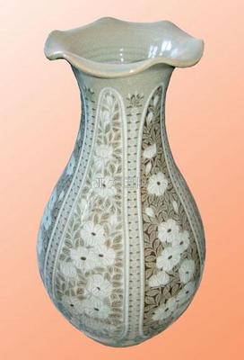 海棠花装饰镶嵌花瓶